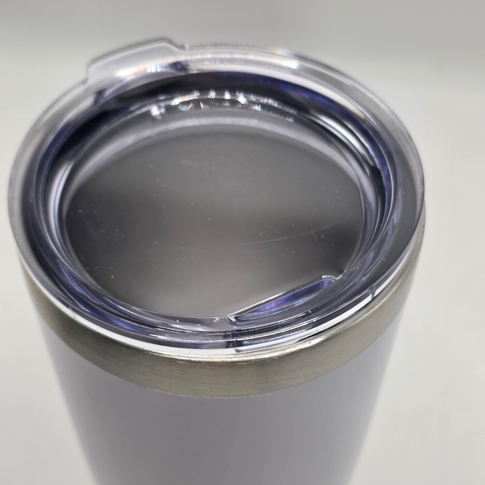 Travel Tumbler Set 2pc White Stainless Steel Insulated Travel Mug Minimalist - Picture 5 of 12